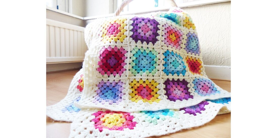 Granny Square MULTICOLOR hotsell Afghan Crochet